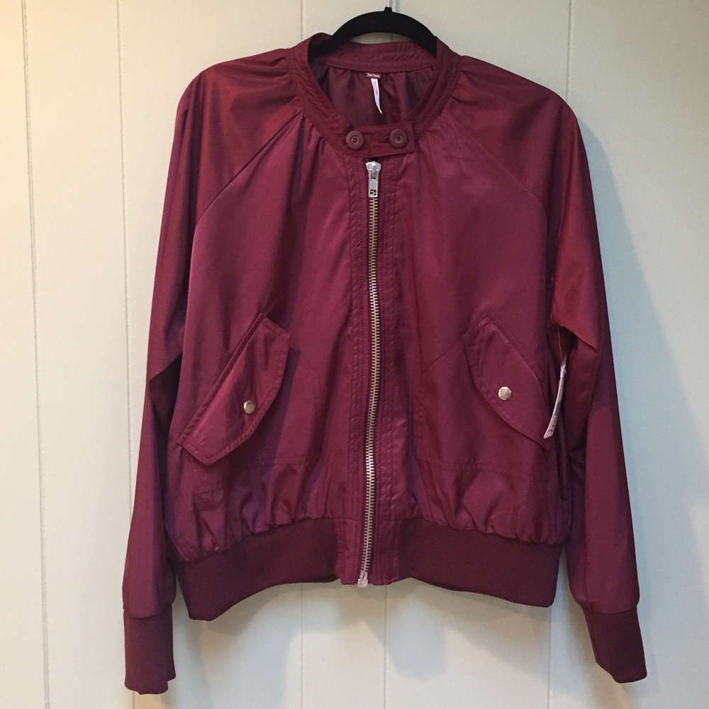 NWT Free People Midnight Bomber Jacket